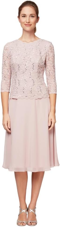 alex evenings women's tea length embroidered bodice mother of the bride gown, wedding guest dress alex evenings women's tea length embroidered bodice mother of the bride gown, wedding guest dress