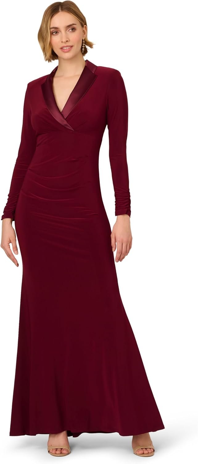 adrianna papell womens tuxedo long dress adrianna papell womens tuxedo long dress