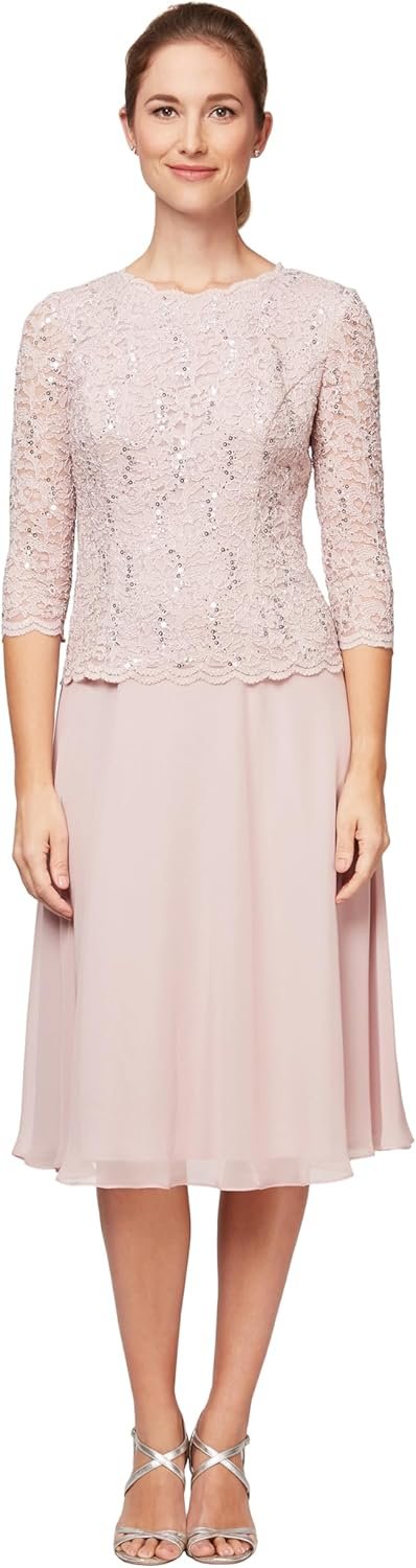 alex evenings women's tea length embroidered bodice mother of the bride gown, wedding guest dress alex evenings women's tea length embroidered bodice mother of the bride gown, wedding guest dress