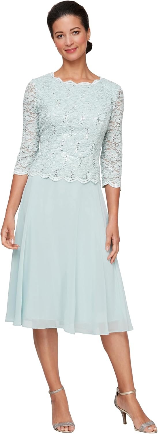 alex evenings women's tea length embroidered bodice mother of the bride gown, wedding guest dress alex evenings women's tea length embroidered bodice mother of the bride gown, wedding guest dress