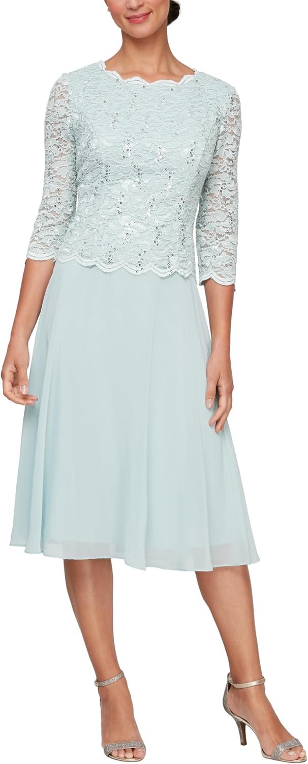 alex evenings women's tea length embroidered bodice mother of the bride gown, wedding guest dress alex evenings women's tea length embroidered bodice mother of the bride gown, wedding guest dress