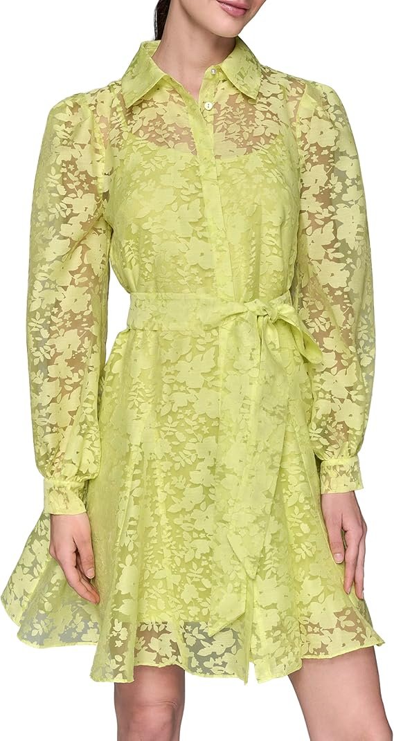 karl lagerfeld womens long sleeve collared fit and flare shirtdress karl lagerfeld womens long sleeve collared fit and flare shirtdress